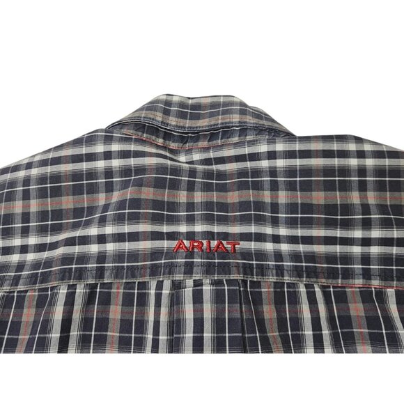 Ariat Pro Series Button Up Long Sleeve Shirt Men’s Small Plaid Western - Picture 8 of 11
